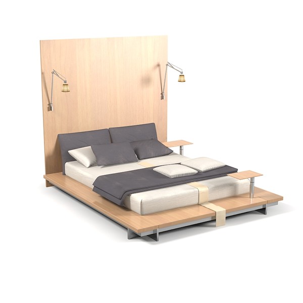 3d peter mali modern - Peter mali modern bed contemporary high back japan style by archstyle